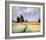 Distant Poplars-Claude Monet-Framed Giclee Print