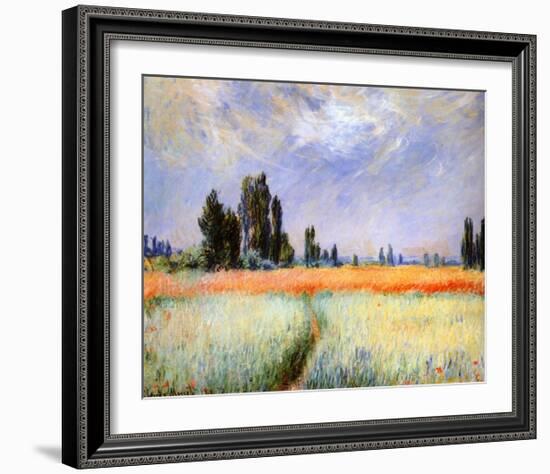 Distant Poplars-Claude Monet-Framed Giclee Print