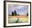 Distant Poplars-Claude Monet-Framed Giclee Print