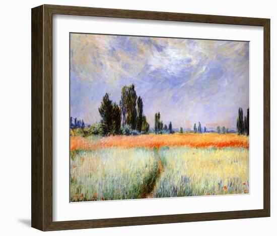 Distant Poplars-Claude Monet-Framed Giclee Print