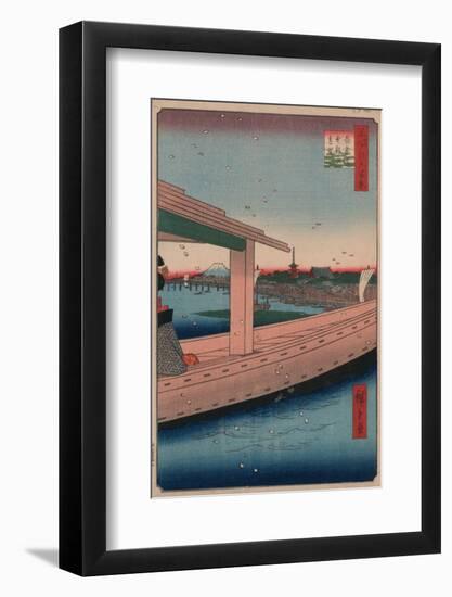 Distant View of Kinryu-Zan Temple and Azuma Bridge by Ando Hiroshige-Fine Art-Framed Photographic Print