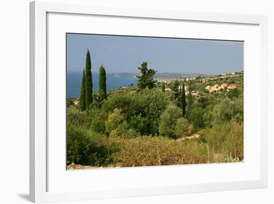 Distant View of Lourdas, Kefalonia, Greece-Peter Thompson-Framed Photographic Print