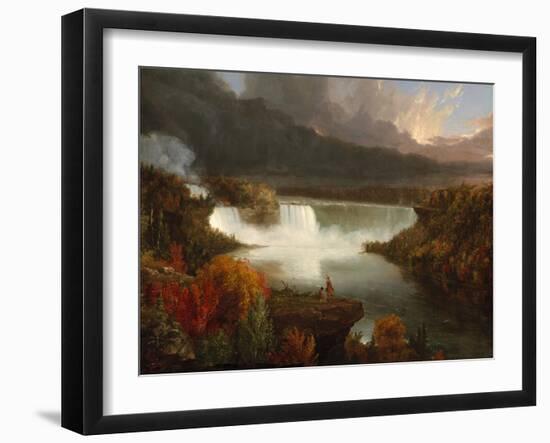 Distant View of Niagara Falls, 1830-Thomas Cole-Framed Giclee Print