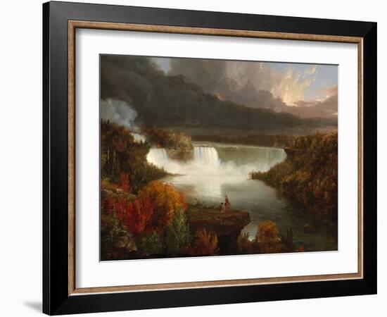 Distant View of Niagara Falls, 1830-Thomas Cole-Framed Giclee Print