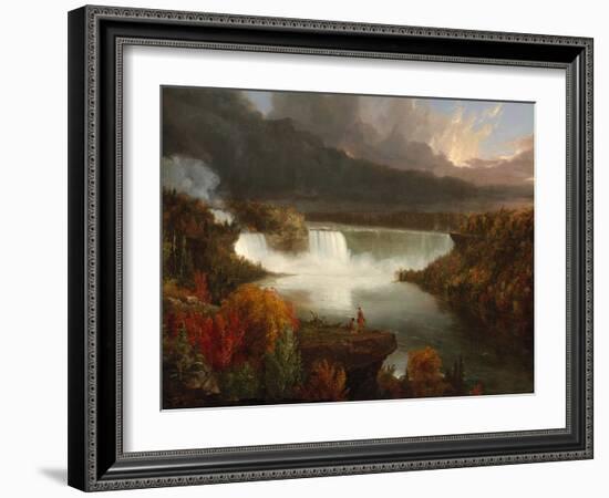 Distant View of Niagara Falls, 1830-Thomas Cole-Framed Giclee Print