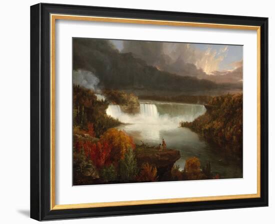 Distant View of Niagara Falls, 1830-Thomas Cole-Framed Giclee Print