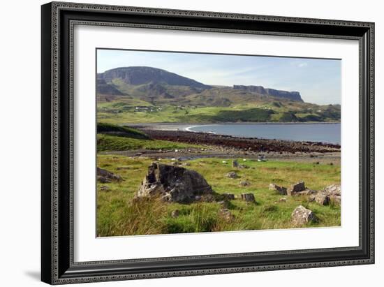Distant View of the Quiraing, Isle of Skye, Highland, Scotland-Peter Thompson-Framed Photographic Print