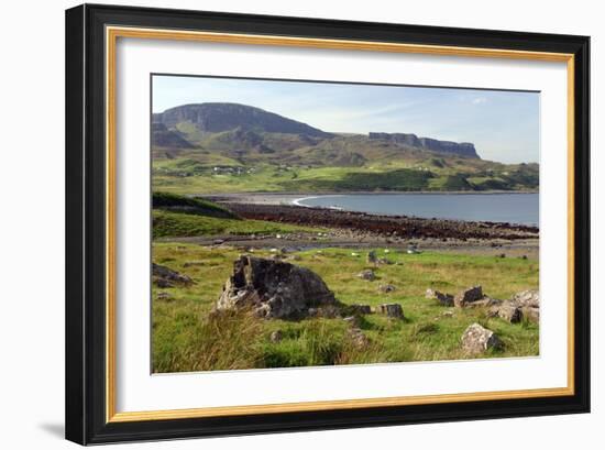 Distant View of the Quiraing, Isle of Skye, Highland, Scotland-Peter Thompson-Framed Photographic Print