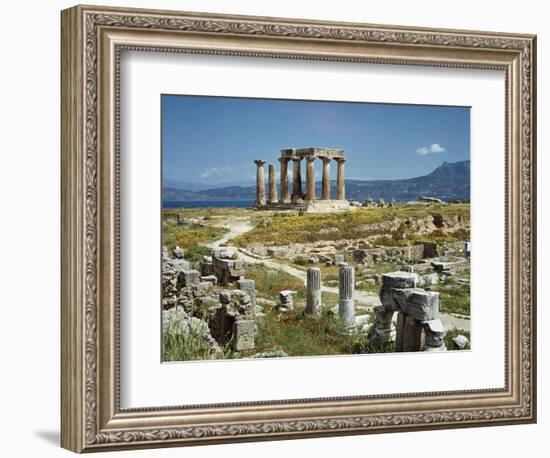 Distant View of the Temple of Apollo at Corinth-Bettmann-Framed Photographic Print