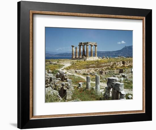 Distant View of the Temple of Apollo at Corinth-Bettmann-Framed Photographic Print