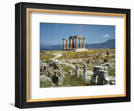 Distant View of the Temple of Apollo at Corinth-Bettmann-Framed Photographic Print