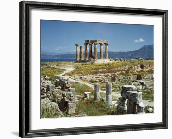 Distant View of the Temple of Apollo at Corinth-Bettmann-Framed Photographic Print