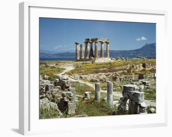 Distant View of the Temple of Apollo at Corinth-Bettmann-Framed Photographic Print