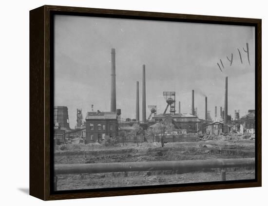 Distant View Showing the Coal Mining Plant-null-Framed Premier Image Canvas