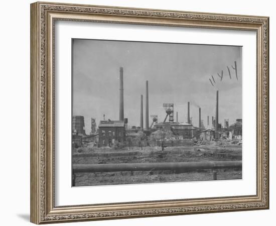 Distant View Showing the Coal Mining Plant-null-Framed Photographic Print