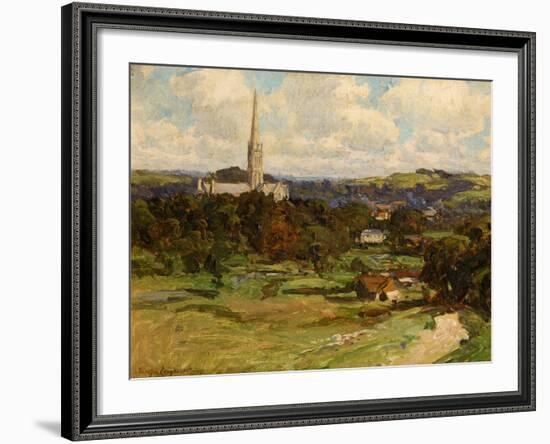 Distant View with the Downs in the Background, 1906-Joseph Longhurst-Framed Giclee Print