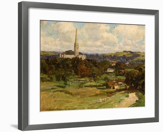 Distant View with the Downs in the Background, 1906-Joseph Longhurst-Framed Giclee Print