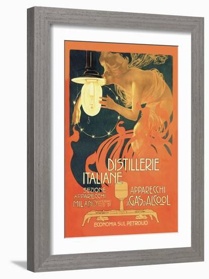 Distillerie Italiane (Italian Distillery)-Leopoldo Metlicovitz-Framed Art Print