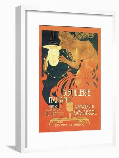 Distillerie Italiane (Italian Distillery)-Leopoldo Metlicovitz-Framed Art Print