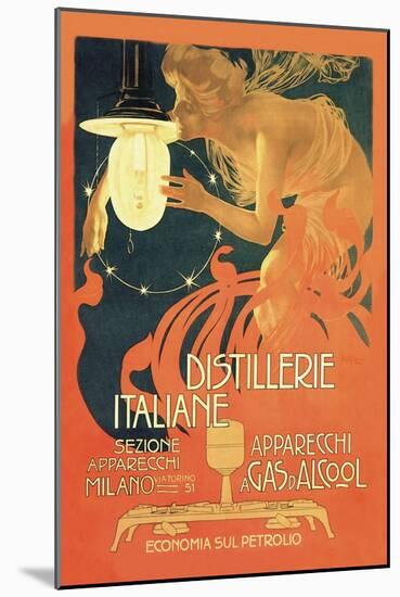 Distillerie Italiane (Italian Distillery)-Leopoldo Metlicovitz-Mounted Art Print