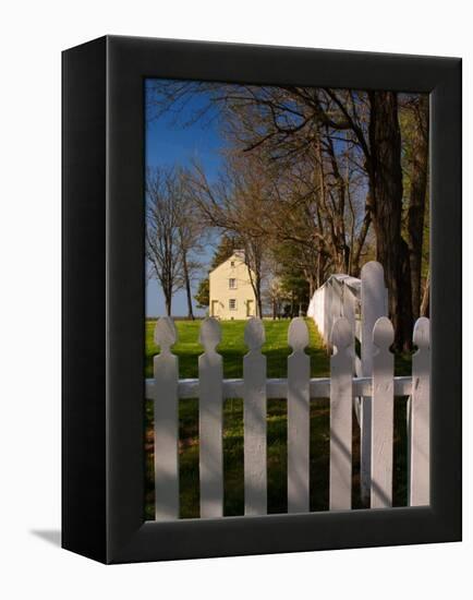 Distinctive Fence of Shaker Village of Pleasant Hill, Kentucky, USA-Adam Jones-Framed Premier Image Canvas