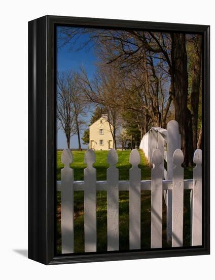 Distinctive Fence of Shaker Village of Pleasant Hill, Kentucky, USA-Adam Jones-Framed Premier Image Canvas