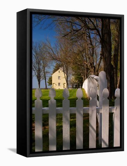 Distinctive Fence of Shaker Village of Pleasant Hill, Kentucky, USA-Adam Jones-Framed Premier Image Canvas