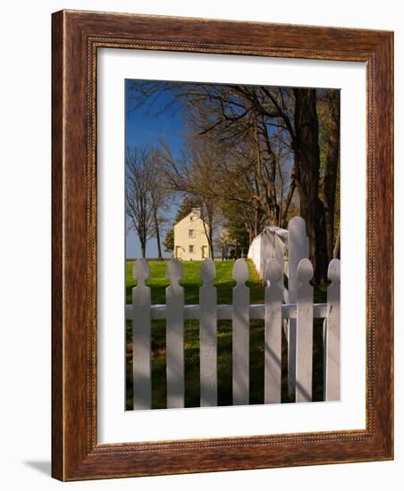 Distinctive Fence of Shaker Village of Pleasant Hill, Kentucky, USA-Adam Jones-Framed Photographic Print