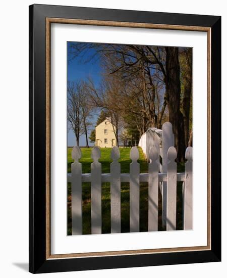 Distinctive Fence of Shaker Village of Pleasant Hill, Kentucky, USA-Adam Jones-Framed Photographic Print