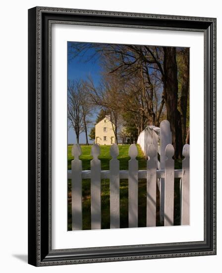 Distinctive Fence of Shaker Village of Pleasant Hill, Kentucky, USA-Adam Jones-Framed Photographic Print