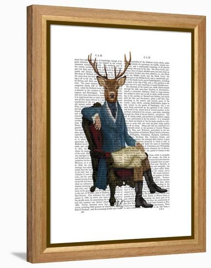 Distinguished Deer Full-Fab Funky-Framed Stretched Canvas