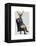 Distinguished Deer Full-Fab Funky-Framed Stretched Canvas