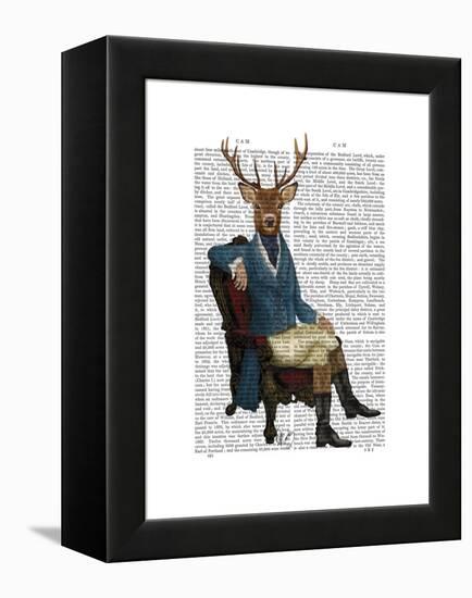 Distinguished Deer Full-Fab Funky-Framed Stretched Canvas