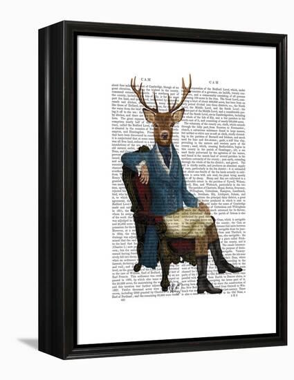 Distinguished Deer Full-Fab Funky-Framed Stretched Canvas