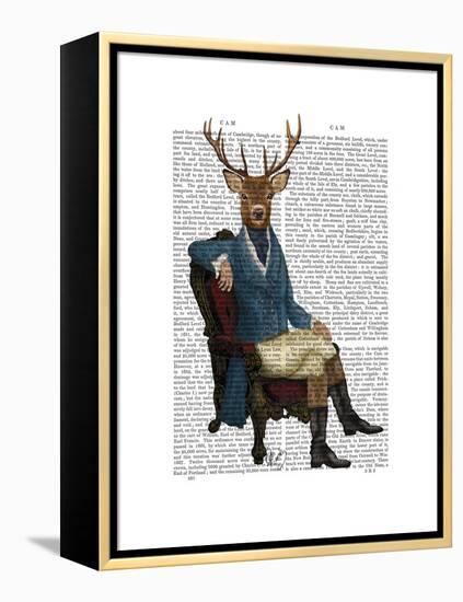 Distinguished Deer Full-Fab Funky-Framed Stretched Canvas