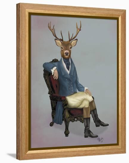 Distinguished Deer Full-Fab Funky-Framed Stretched Canvas