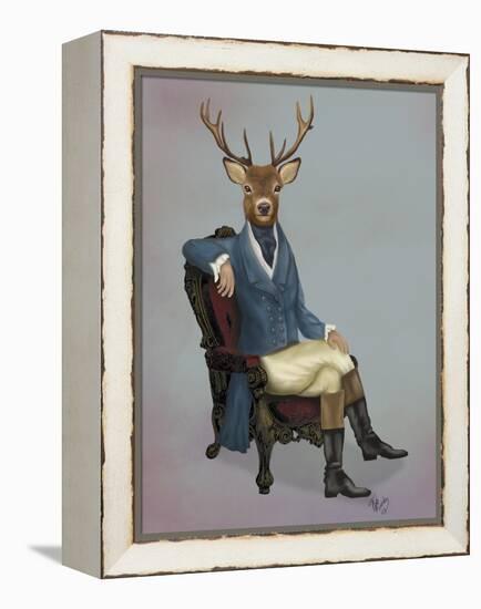 Distinguished Deer Full-Fab Funky-Framed Stretched Canvas