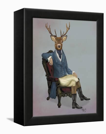 Distinguished Deer Full-Fab Funky-Framed Stretched Canvas