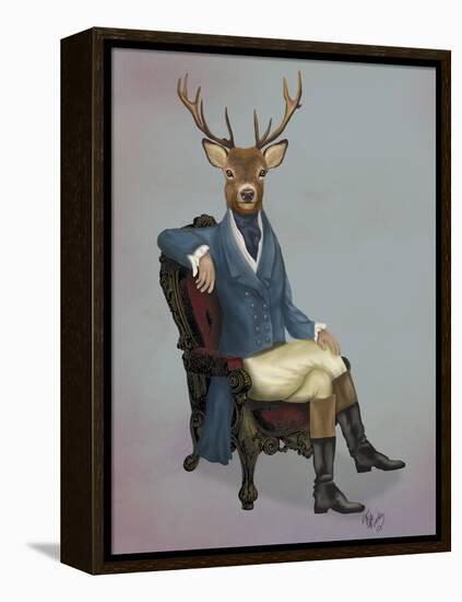 Distinguished Deer Full-Fab Funky-Framed Stretched Canvas