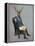 Distinguished Deer Full-Fab Funky-Framed Stretched Canvas