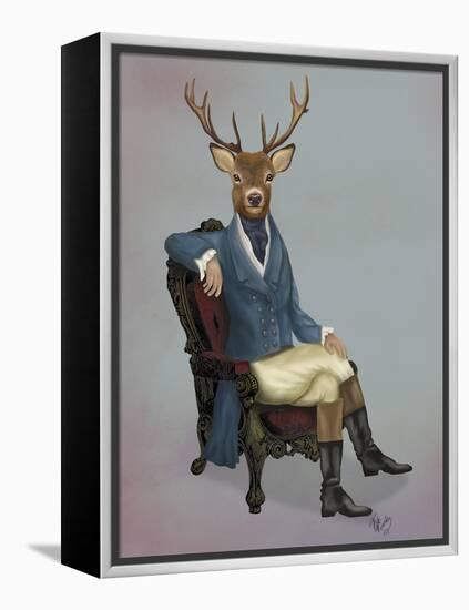 Distinguished Deer Full-Fab Funky-Framed Stretched Canvas