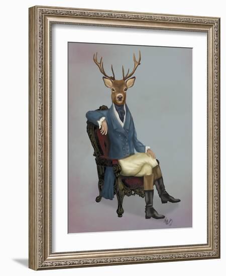 Distinguished Deer Full-Fab Funky-Framed Premium Giclee Print