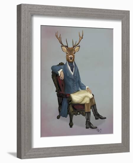 Distinguished Deer Full-Fab Funky-Framed Premium Giclee Print