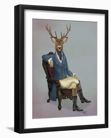 Distinguished Deer Full-Fab Funky-Framed Premium Giclee Print