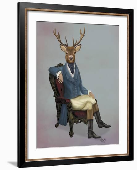 Distinguished Deer Full-Fab Funky-Framed Premium Giclee Print