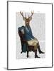 Distinguished Deer Full-Fab Funky-Mounted Art Print