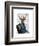 Distinguished Deer Portrait-Fab Funky-Framed Art Print