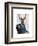 Distinguished Deer Portrait-Fab Funky-Framed Art Print