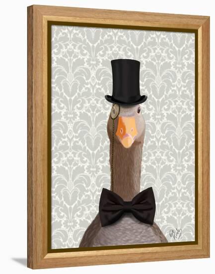 Distinguished Goose-Fab Funky-Framed Stretched Canvas