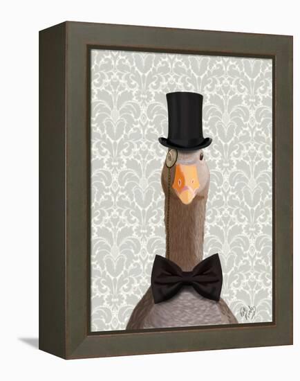 Distinguished Goose-Fab Funky-Framed Stretched Canvas